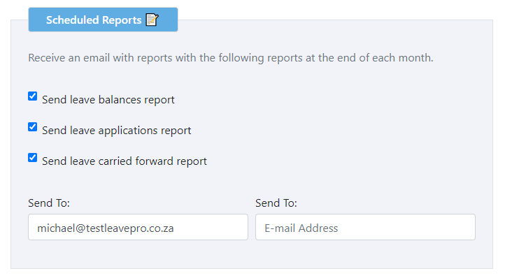 Scheduled Reports